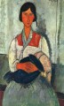 femme gitane avec un bébé 1919 Amedeo Modigliani
